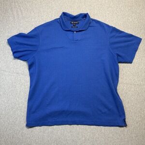 Cremieux Polo Shirt Mens XXL Blue Supima Cotton Short Sleeve Ribbed